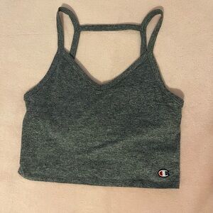 EUC champion gray/grey strappy tank with built-in shelf bra size Medium